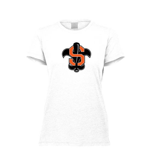 [FTSCUBWH-FAXS-LOGO2] Decker Women's Tri-Blend T-Shirt - Short Sleeve (Female Adult XS, White, Logo 2)