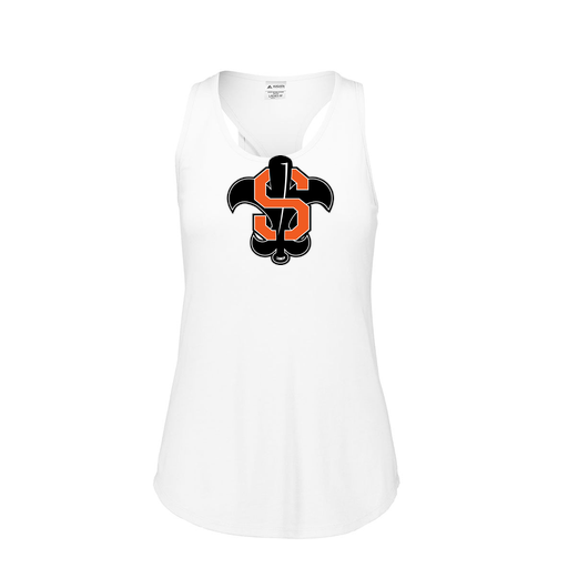 [3078.005.S-LOGO2] Ladies Tri Blend Tank Top (Female Adult S, White, Logo 2)