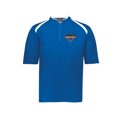 [229581-AS-RYL-LOGO1] Men's Dugout Short Sleeve Pullover (Adult S, Royal, Logo 1)
