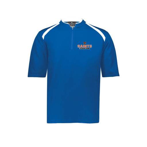 [229581-AS-RYL-LOGO3] Men's Dugout Short Sleeve Pullover (Adult S, Royal, Logo 3)