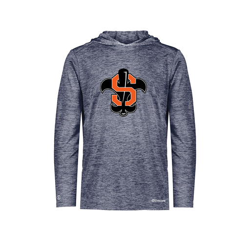 [FOLHCGNV-AS-LOGO2] Decker Men's Charge Hoodie (Adult S, Navy, Logo 2)