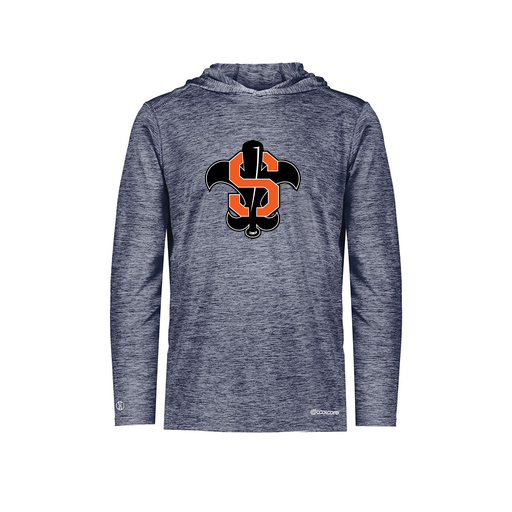 [FOLHCGNV-YS-LOGO2] Decker Youth Charge Hoodie (Youth S, Navy, Logo 2)