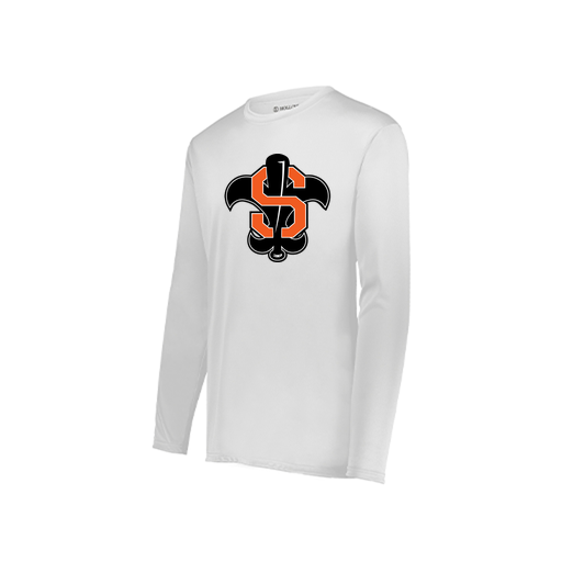 [222822.005.XS-LOGO2] Men's LS Smooth Sport Shirt (Adult XS, White, Logo 2)