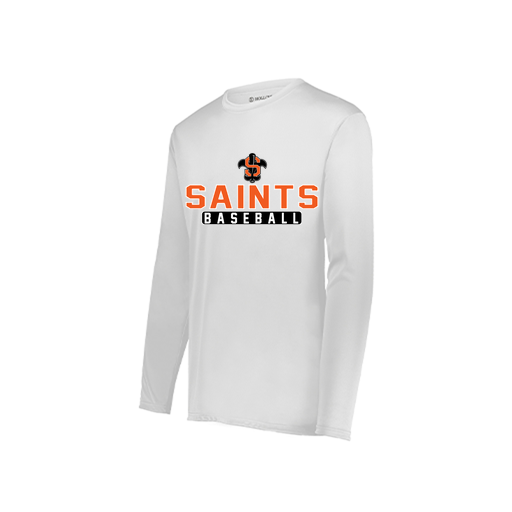 [222822.005.XS-LOGO3] Men's LS Smooth Sport Shirt (Adult XS, White, Logo 3)