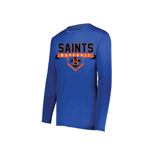 [222822.060.XS-LOGO1] Men's LS Smooth Sport Shirt (Adult XS, Royal, Logo 1)