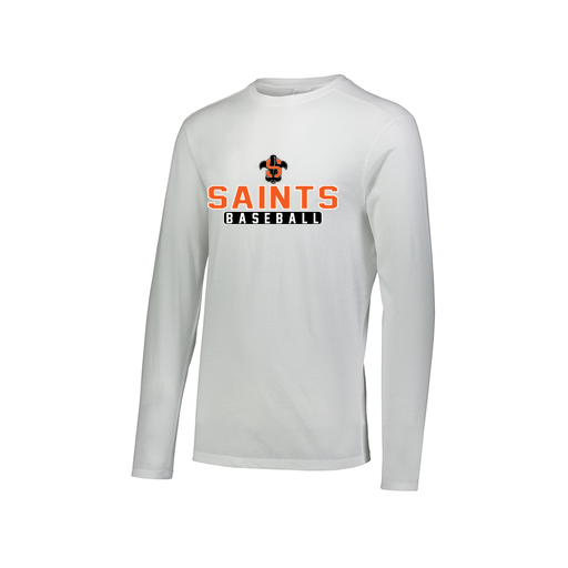 [FTLCUBWH-AXS-LOGO3] Decker Men's Tri-Blend T-Shirt - Long Sleeve (Adult XS, White, Logo 3)