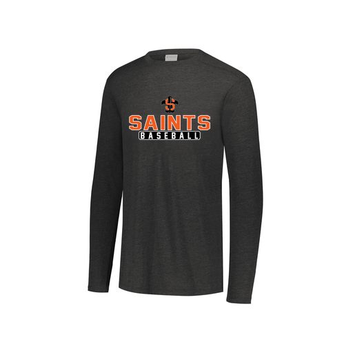 [FTLCUBBK-YS-LOGO3] Decker Youth Tri-Blend T-Shirt - Long Sleeve (Youth S, Black, Logo 3)