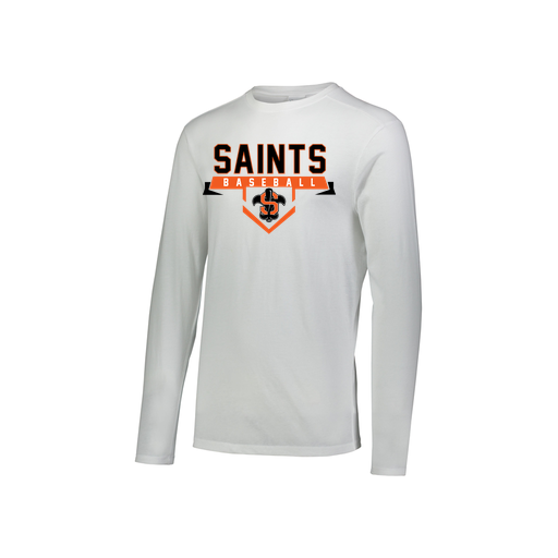 [FTLCUBWH-YS-LOGO1] Decker Youth Tri-Blend T-Shirt - Long Sleeve (Youth S, White, Logo 1)